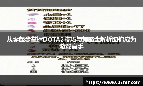 从零起步掌握DOTA2技巧与策略全解析助你成为游戏高手